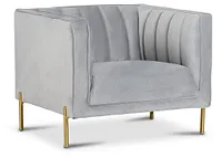 Bella Gray Velvet Chair