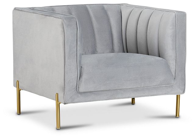 bella grey velvet chair