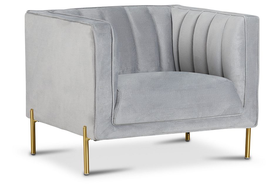 Bella Gray Velvet Chair