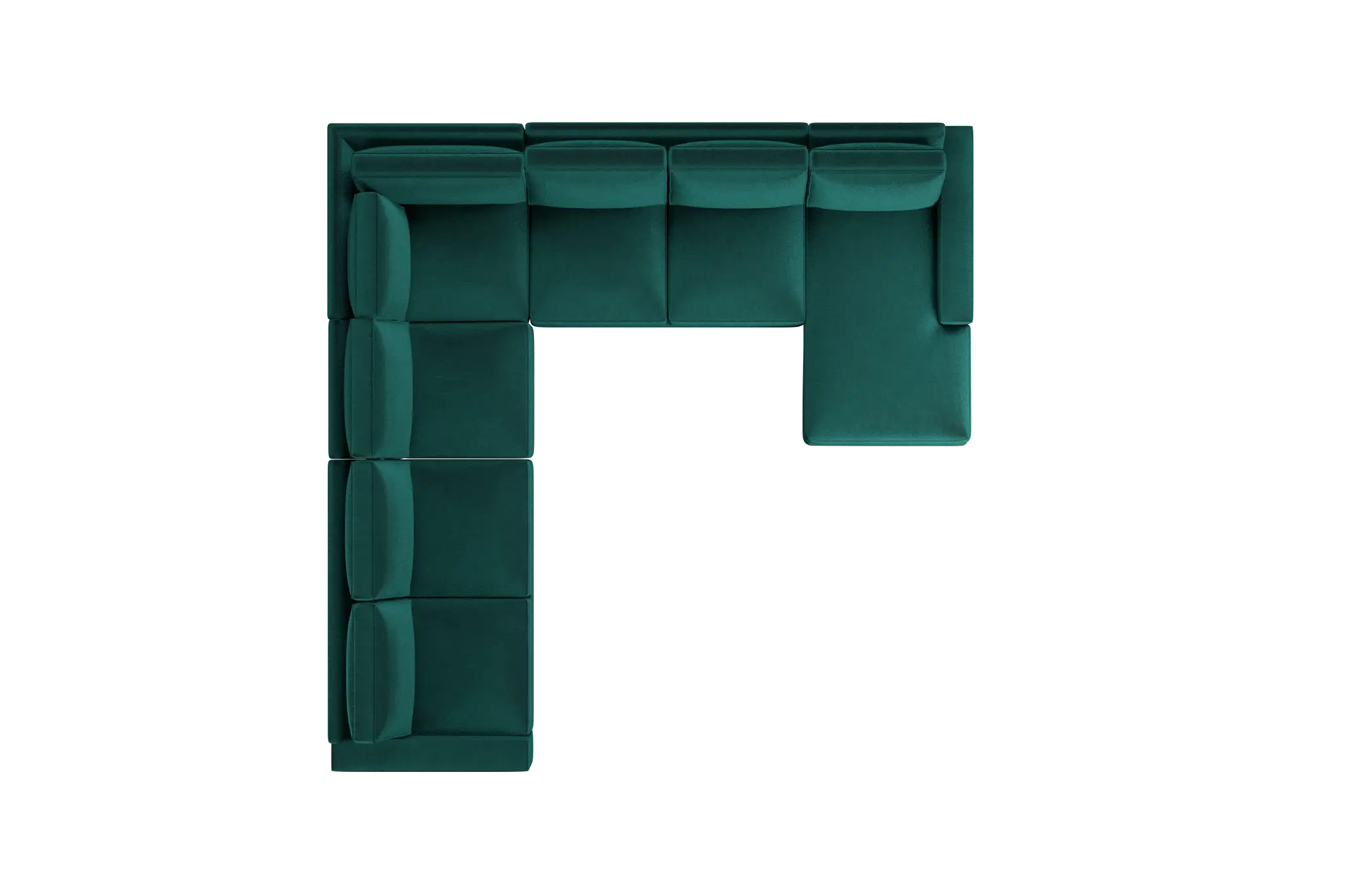 Edgewater Joya Green Large Right Chaise Sectional Edgewater Joya Green Large Right Chaise Sectional