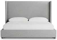 Captiva Suave White 60" Upholstered Shelter Bed