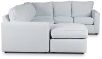 Avalon Light Blue Fabric Left Chaise Sectional