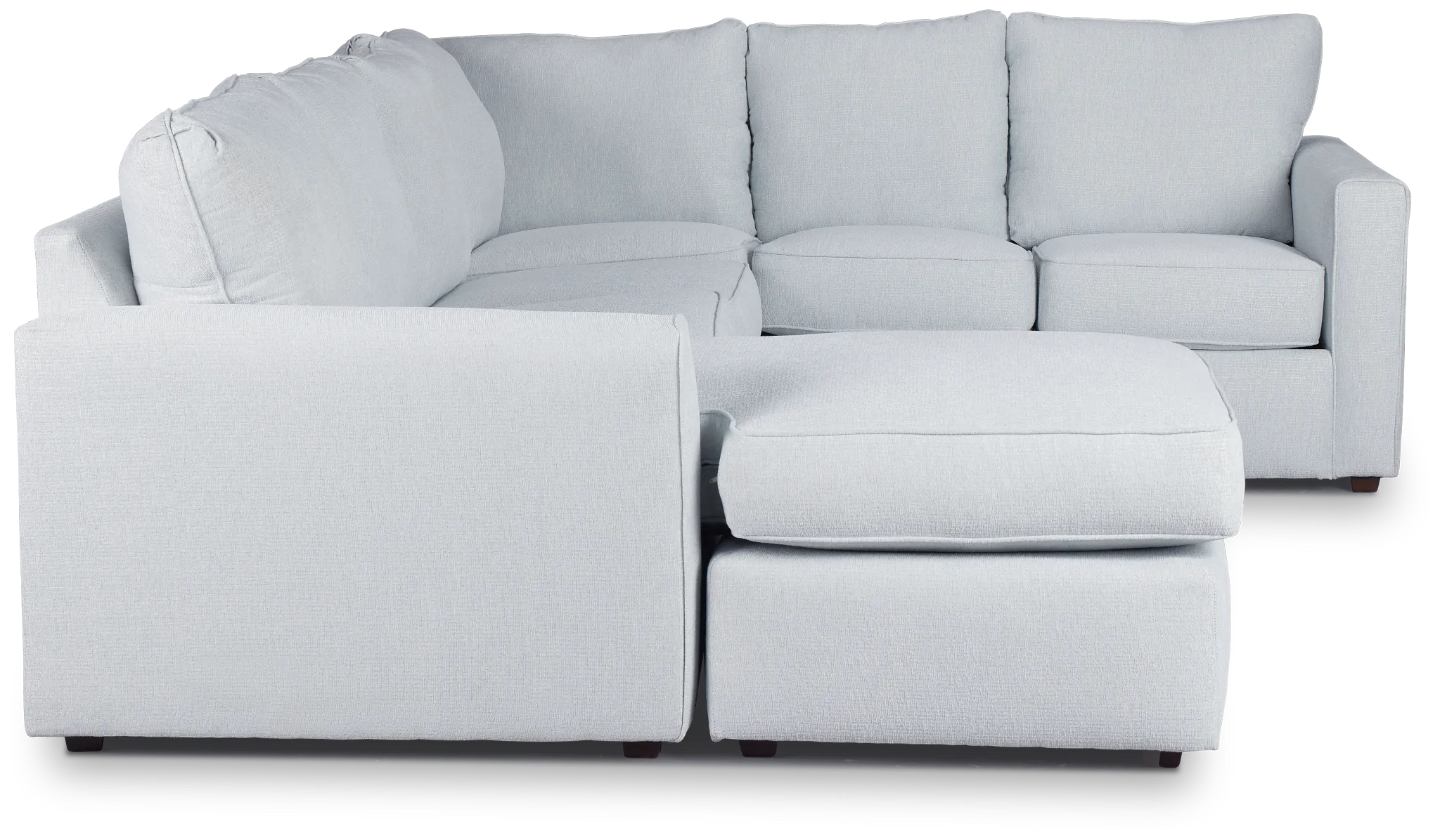Avalon Light Blue Fabric Left Chaise Sectional
