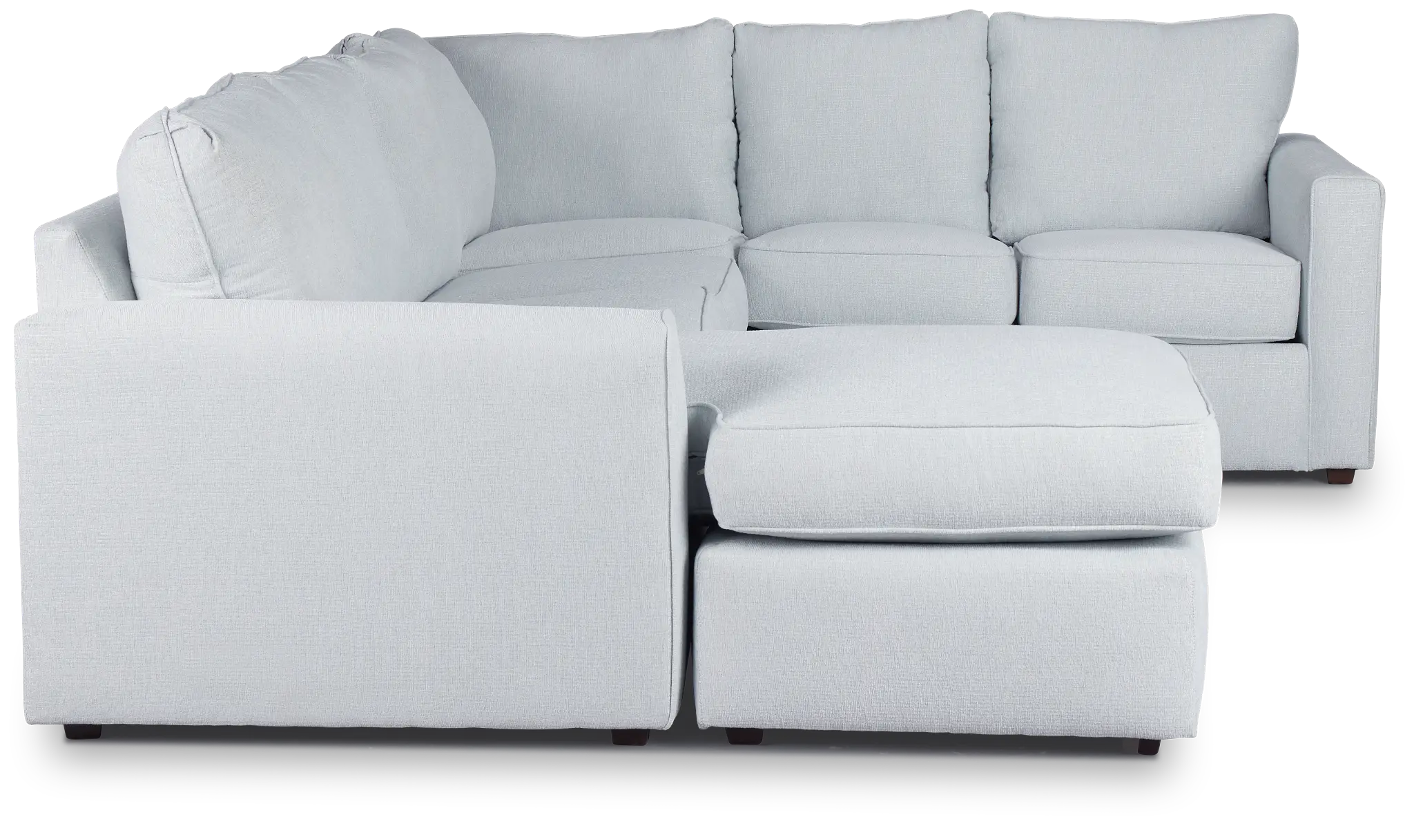 Avalon Light Blue Fabric Left Chaise Sectional Avalon Light Blue Fabric Left Chaise Sectional