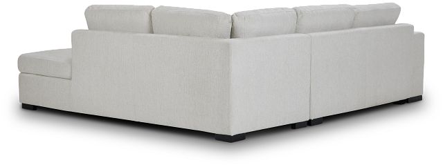 Blakely White Fabric Small Right Bumper Sleeper Sectional