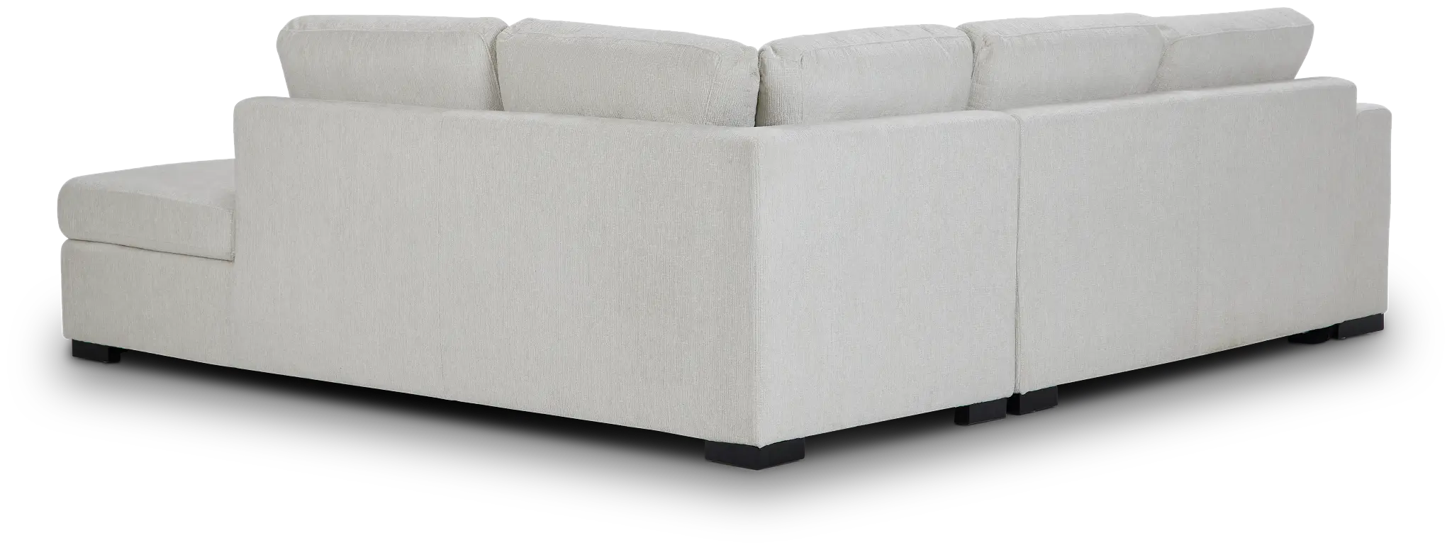 Blakely White Fabric Small Right Bumper Sleeper Sectional Blakely White Fabric Small Right Bumper Sleeper Sectional
