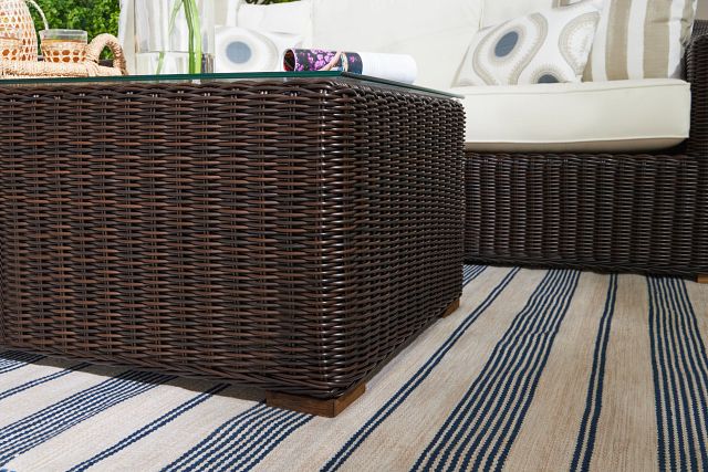 Canyon3 Dark Brown Glass Coffee Table