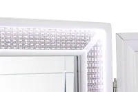 Milan White Vanity & Mirror With Stool