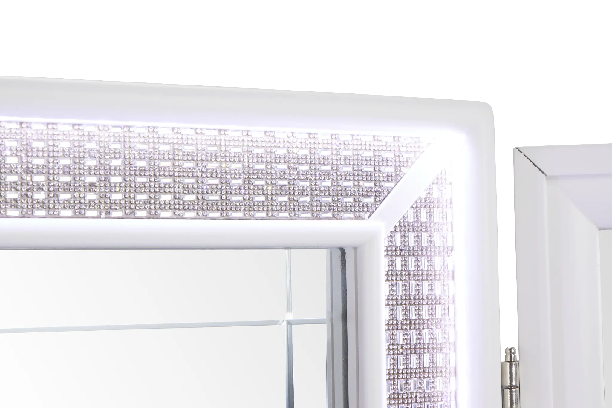 Milan White Vanity & Mirror With Stool Milan White Vanity & Mirror With Stool