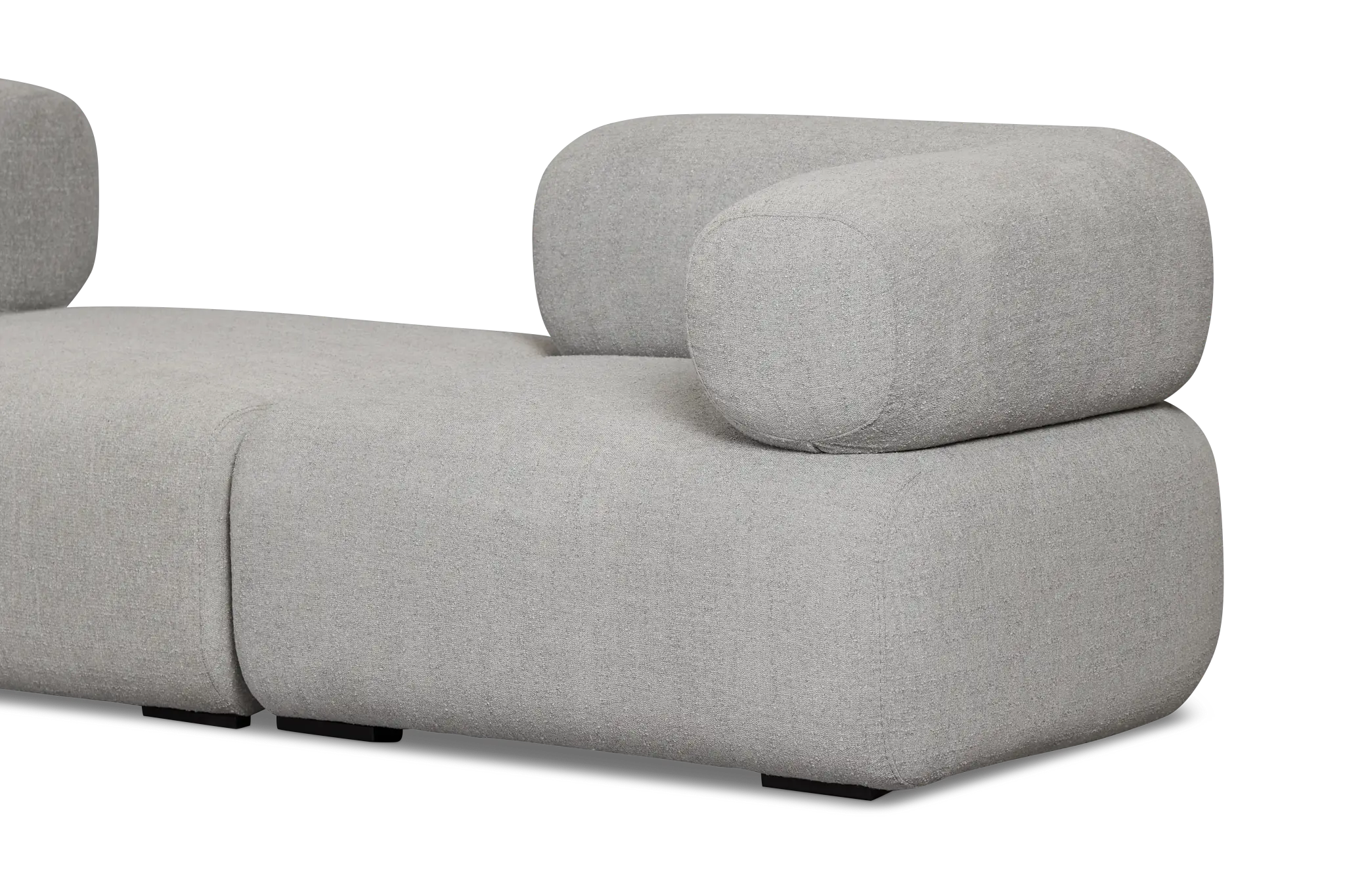 Celeste Light Gray Fabric 5-piece Modular Sectional With Armless Ottoman Celeste Light Gray Fabric 5-piece Modular Sectional With Armless Ottoman