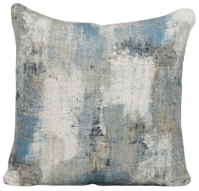 Antalya Dark Blue Fabric Square Accent Pillow (0)