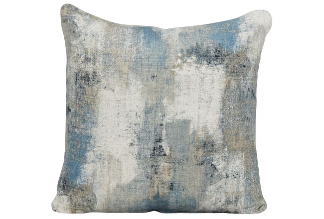 Antalya Dark Blue Fabric Square Accent Pillow