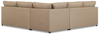Tate Brown Fabric Medium 2-arm Right Cooling Memory Foam Sleeper Sec