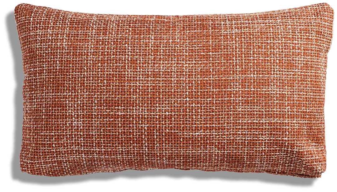 Sutt Orange Lumbar Accent Pillow