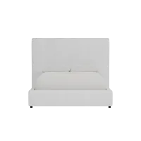 Grayton Peyton White 54" Upholstered Platform Bed