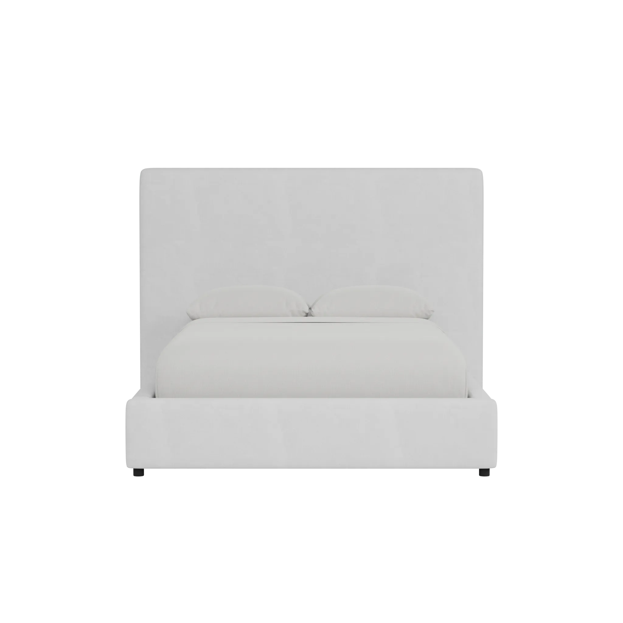 Grayton Peyton White 54" Upholstered Platform Bed