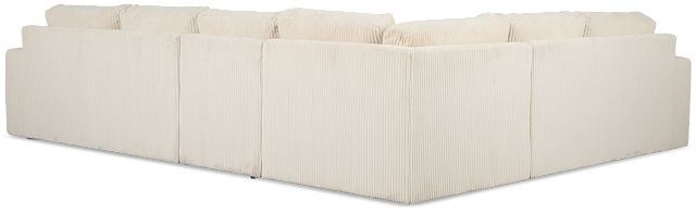 Charlie Ivory Fabric Medium Two-arm Sectional