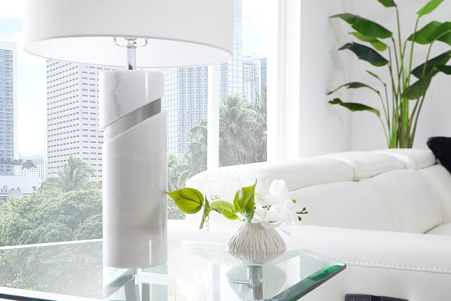 Nara White Marble Table Lamp