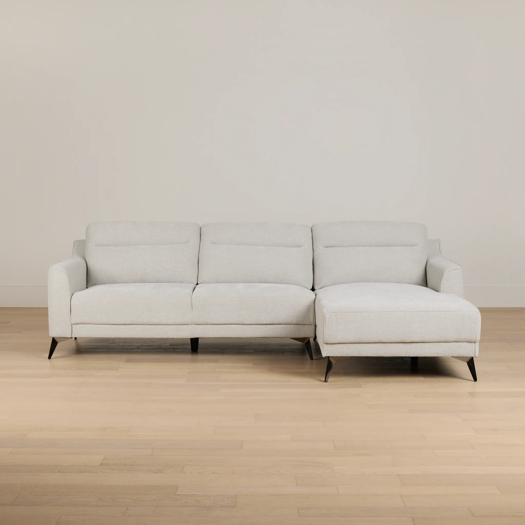 Talia Gray Fabric Right Chaise Sectional