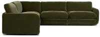 Jules Green Velvet 5-piece Modular Sectional