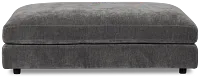 Lounge Dark Gray Fabric Ottoman