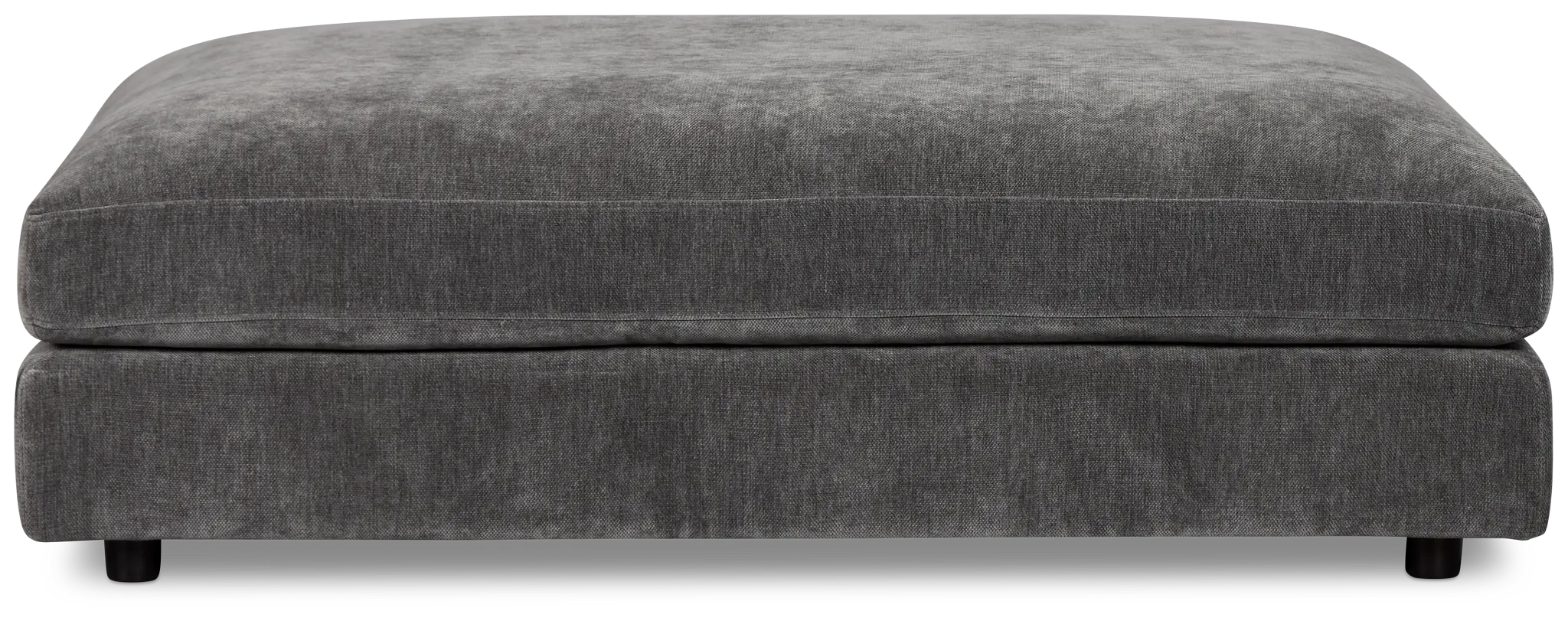 Lounge Dark Gray Fabric Ottoman