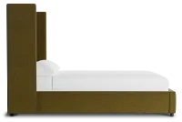 Captiva Elite Dark Green 60" Upholstered Shelter Bed