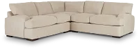 Alpha Beige Fabric Small Two-arm Sectional