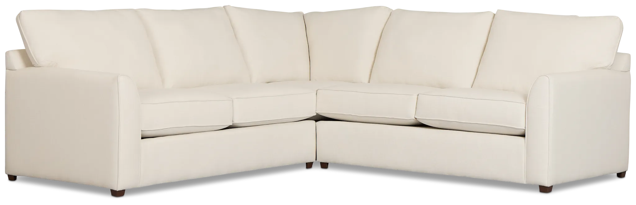 Tate Light Beige Fabric Medium 2-arm Right Facing Sleeper Sectional
