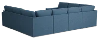 Citymod Blue Fabric 8-piece Modular Sectional