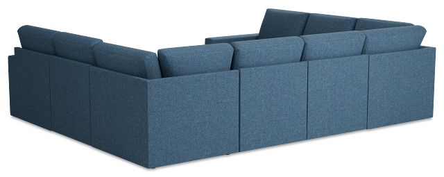 Citymod Blue Fabric 8-piece Modular Sectional