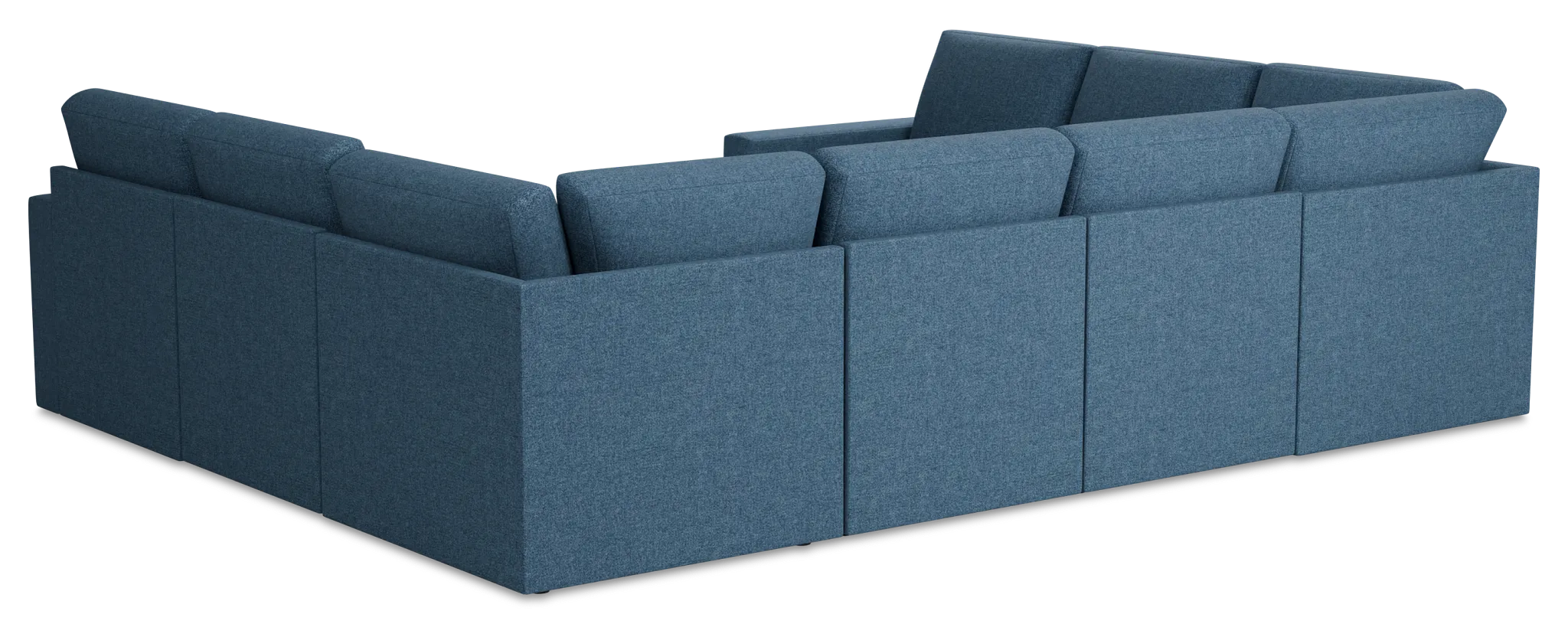 Citymod Blue Fabric 8-piece Modular Sectional