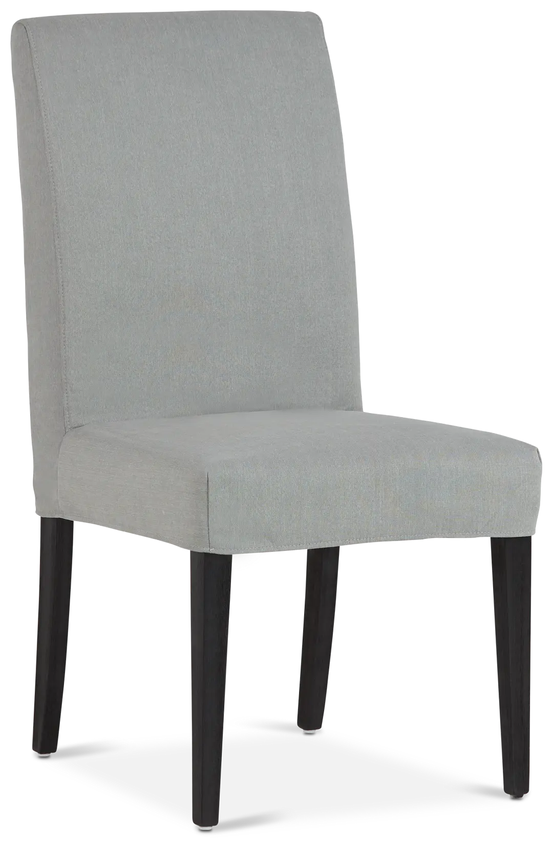 Destination Light Gray Short Slipcover Chair With Dark-tone Leg Destination Light Gray Short Slipcover Chair With Dark-tone Leg
