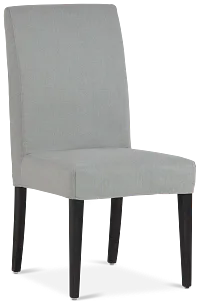 Destination Light Gray Short Slipcover Chair With Dark-tone Leg