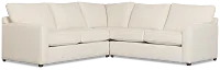 Tate Light Beige Fabric Small Two-arm Sectional