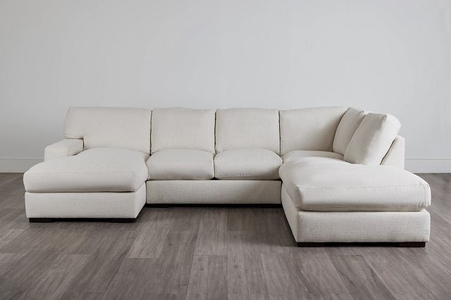 Veronica White Down Small Right Bumper Sectional