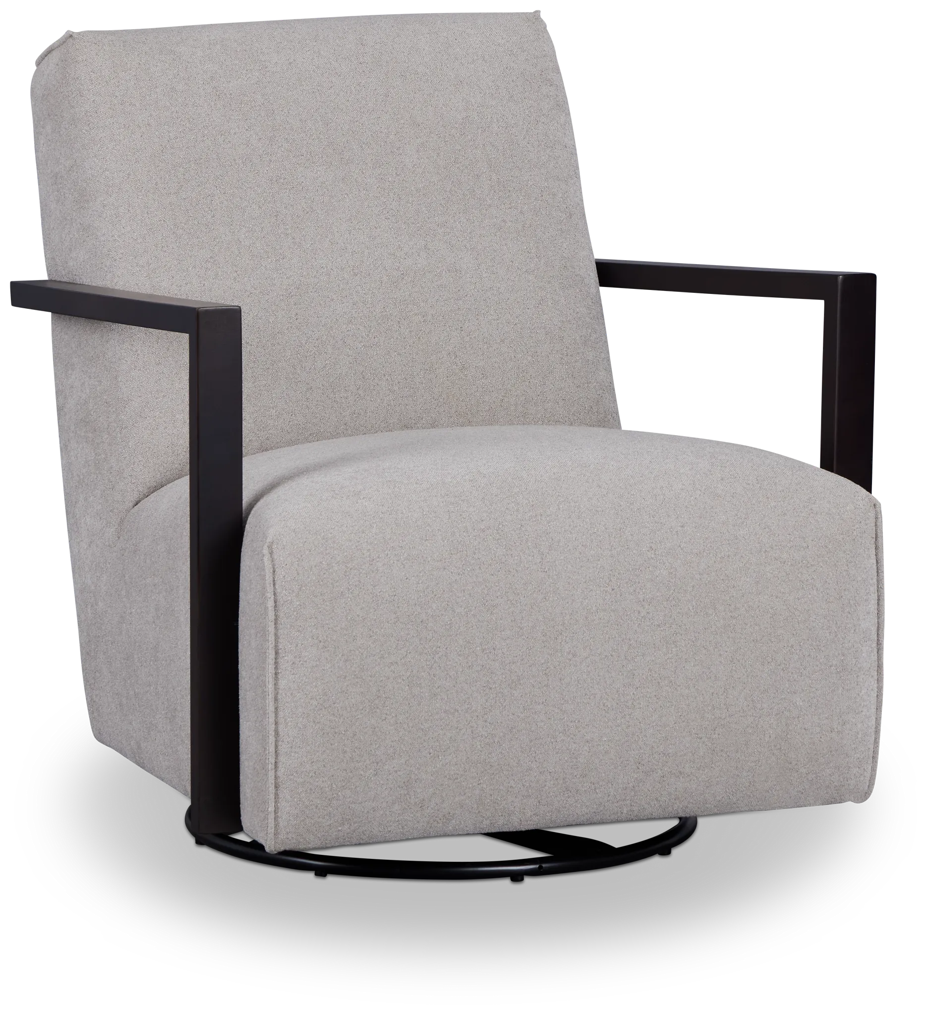 Lucas Light Gray Fabric Swivel Rocker Glider