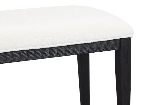 Alden Black Upholstered Dining Bench