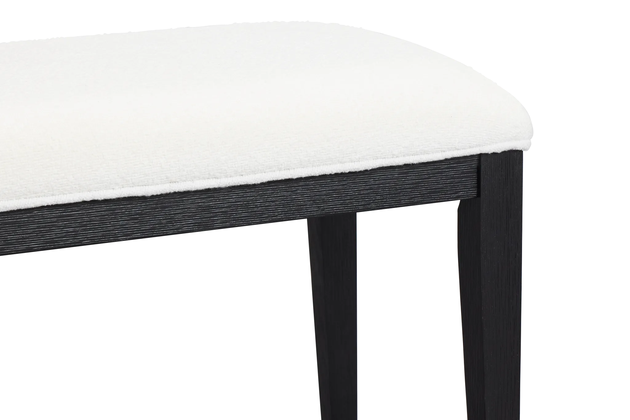 Alden Black Upholstered Dining Bench