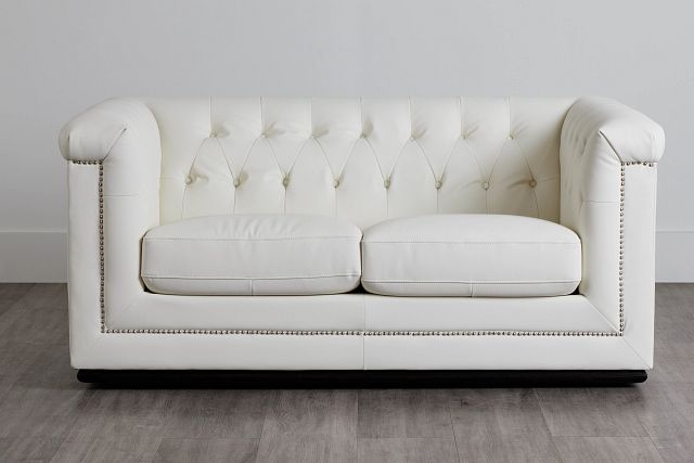 Blair White Micro Loveseat