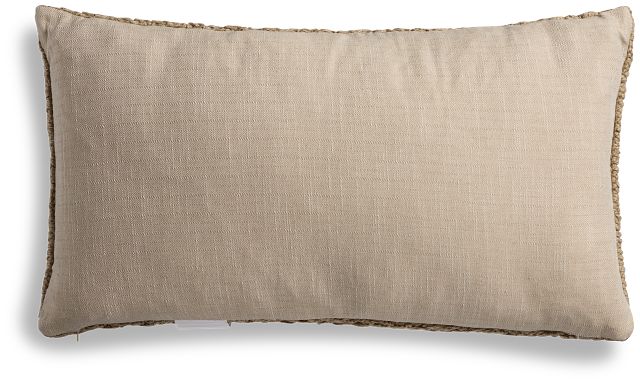 Rinar Beige Lumbar Accent Pillow