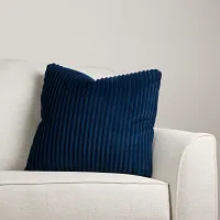 Charlie Dark Blue Square 20" Accent Pillow
