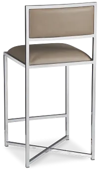 Amalfi Taupestnl Steel 24" Upholstered Barstool