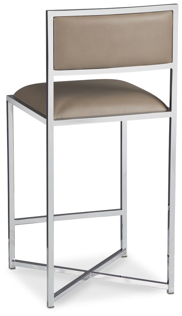 Amalfi Taupestnl Steel 24" Upholstered Barstool