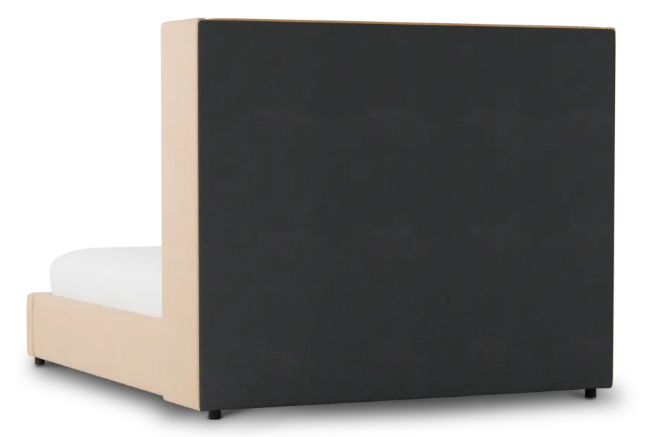 Captiva Merino Taupe 60" Upholstered Shelter Bed Captiva Merino Taupe 60" Upholstered Shelter Bed