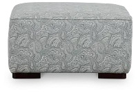 Venezia Blue Fabric Cocktail Ottoman