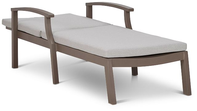 Raleigh Gray Aluminum Cushioned Chaise