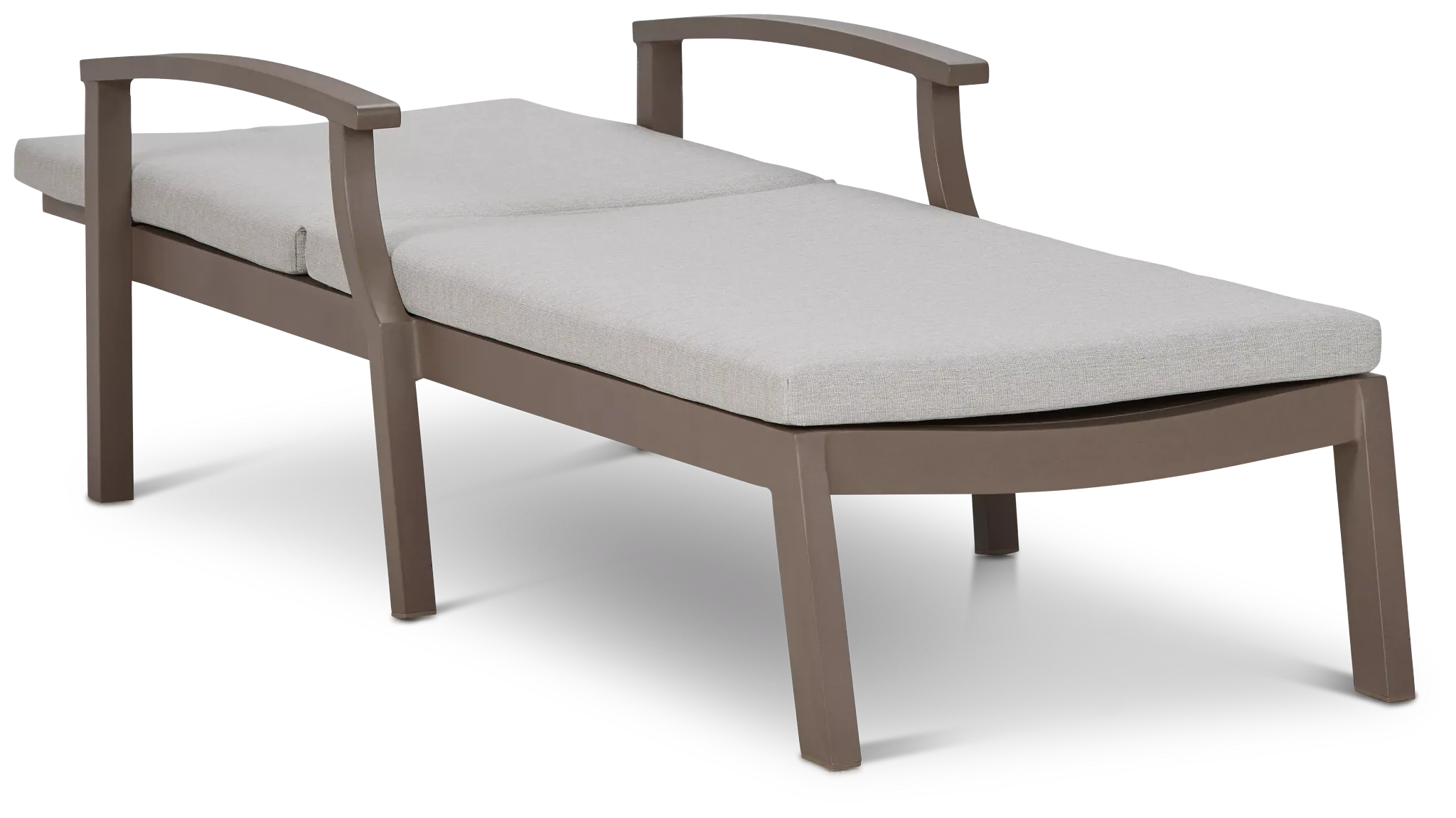 Raleigh Gray Aluminum Cushioned Chaise