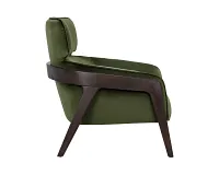Eloise Dark Green Fabric Accent Chair