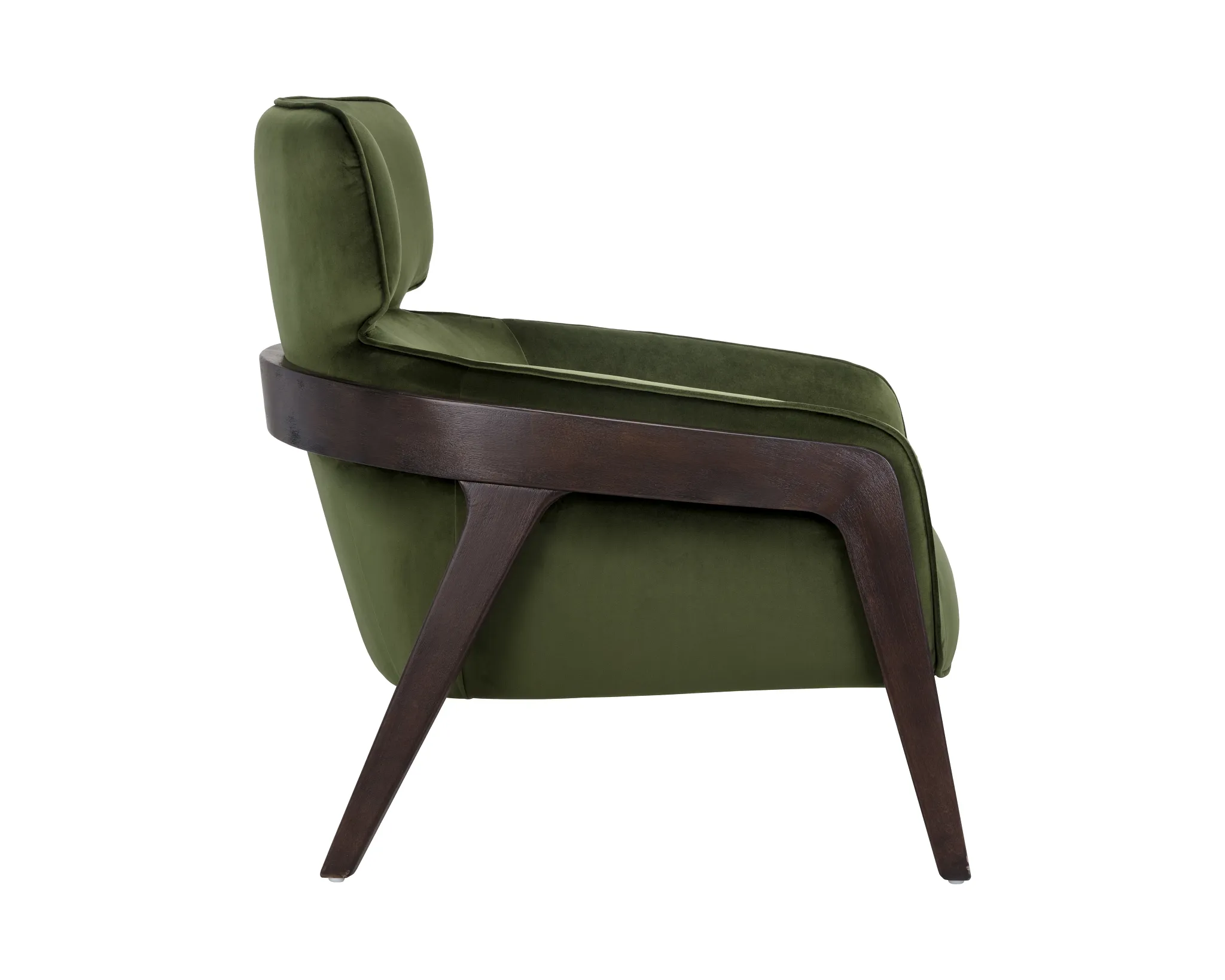 Eloise Dark Green Fabric Accent Chair